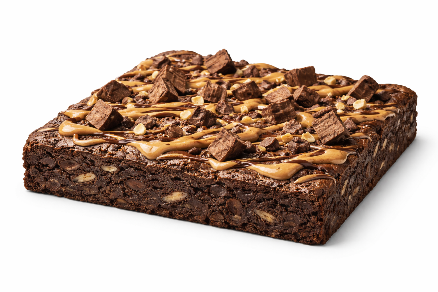 Jumbo portion of peanut butter fudge brownie