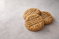 three count portion of peanut butter cookies